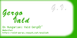 gergo vald business card